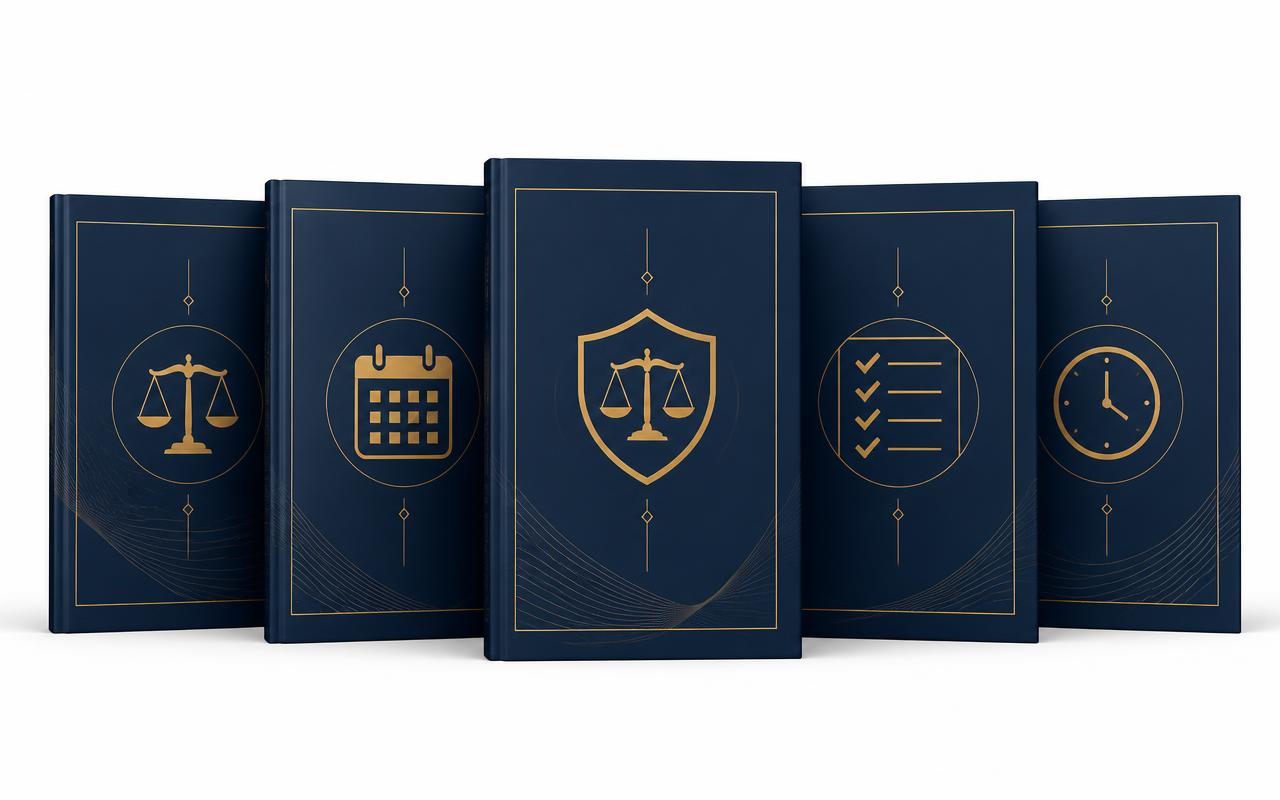 Mockup das capas dos cinco materiais bônus em formato digital