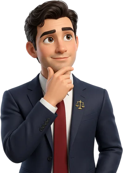 Personagem pensando em uma dúvida